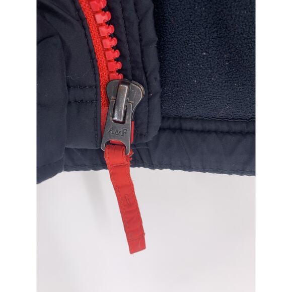 Y2K Abercrombie & Fitch Puffer Vest Large Navy Blue Full Zip Preppy AF Large - Picture 8 of 13